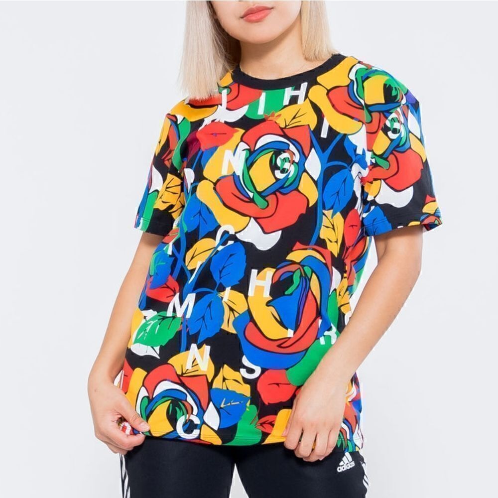 Adidas X Richi Mnisi Floral Art Tee Shirt Women's Size Medium M Designer Edition
